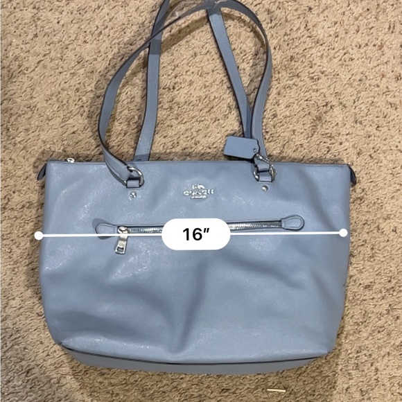 Coach blue shoulder gallery tote purse 💙 - Picture 4 of 11